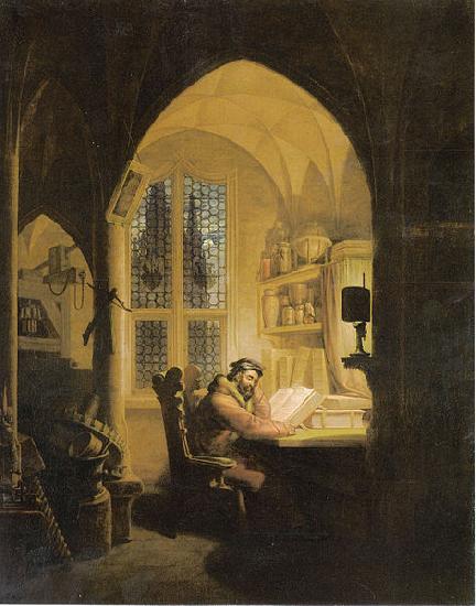 Georg Friedrich Kersting Faust im Studierzimmer oil painting image
